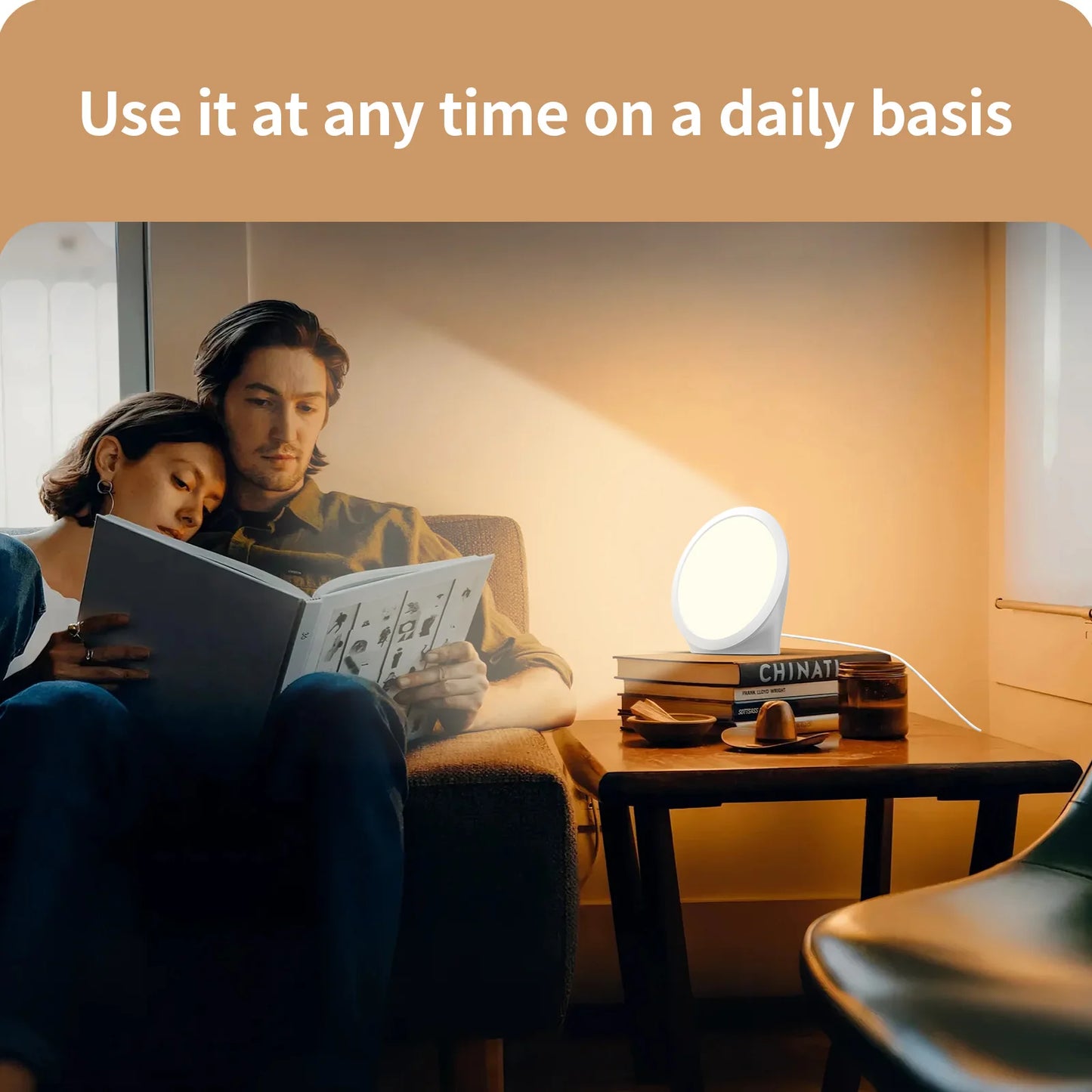 SAD Lamp, Daylight lamp with 3 Color Temperature, 6 Timer, Memory Function, Touch Control for Office/Desk/Home/Sleep