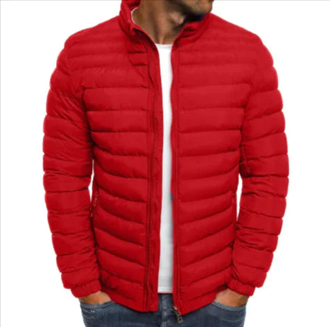 ADOUCISSE Men's Coldproof Cotton Jacket Outdoor Zipper