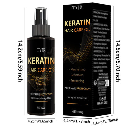 Keratin Hair Care Oil – Deep Protection & Repair, Strengthens & Nourishes, Restores Shine, Smoothes Frizz, Prevents Damage
