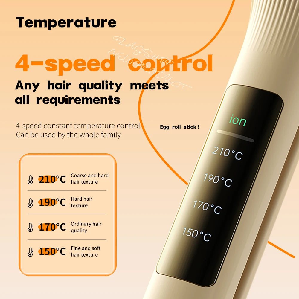 32mm Hair Wave Curling Iron Professional French Egg Roll Hair Curler Corrugated Wavy Styler Fast Heating Volumizing Styling Tool