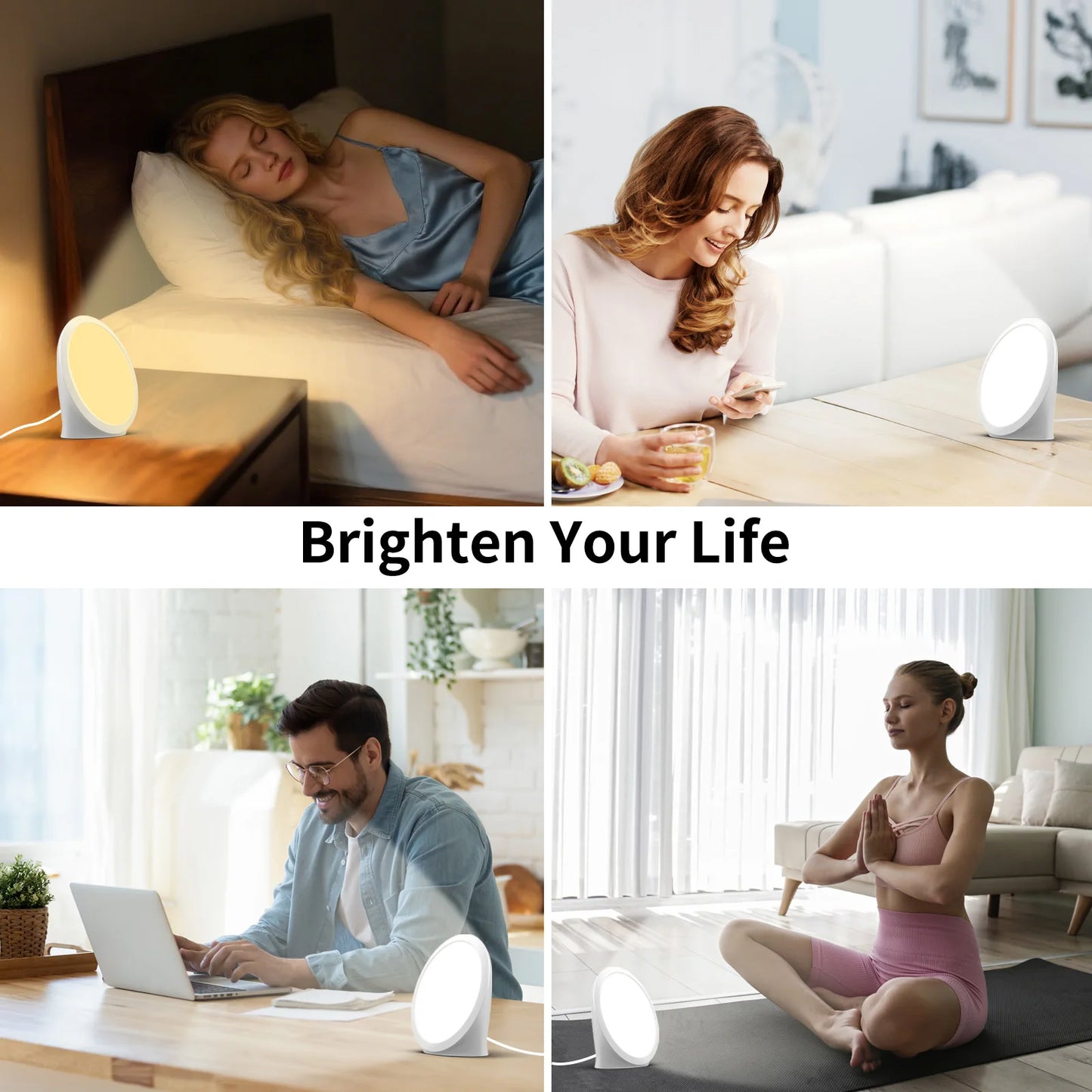 SAD Lamp, Daylight lamp with 3 Color Temperature, 6 Timer, Memory Function, Touch Control for Office/Desk/Home/Sleep