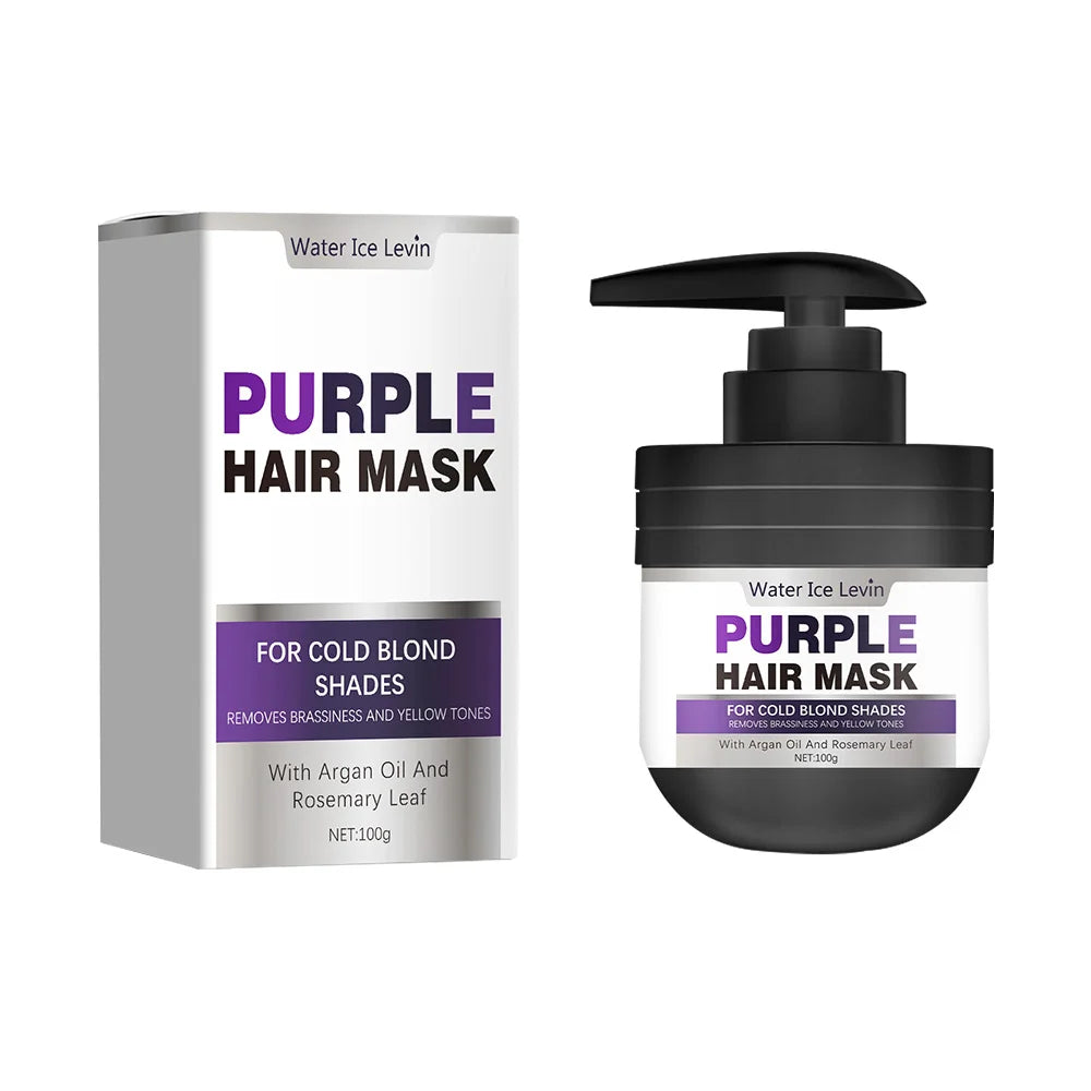 Purple Keratin Hair Mask Repairing For Hair Damaged Maltreated Moisturizing Nourishing Repairing Hair Mask Hair Care Conditioner
