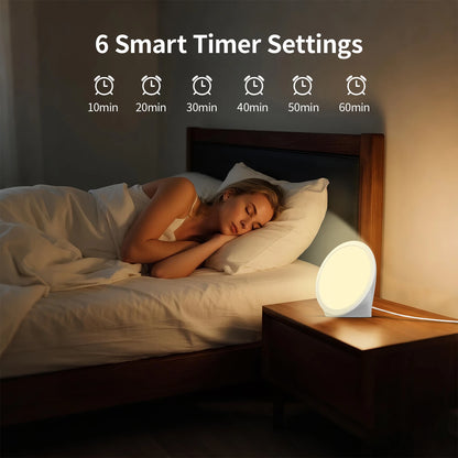 SAD Lamp, Daylight lamp with 3 Color Temperature, 6 Timer, Memory Function, Touch Control for Office/Desk/Home/Sleep